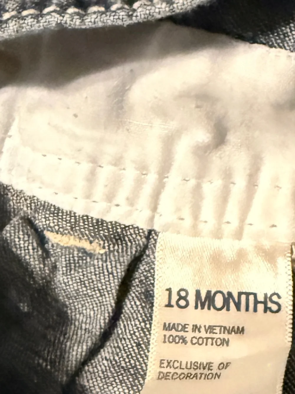 OshKosh B'gosh Pleated Denim Shortalls Romper 18M - EUC